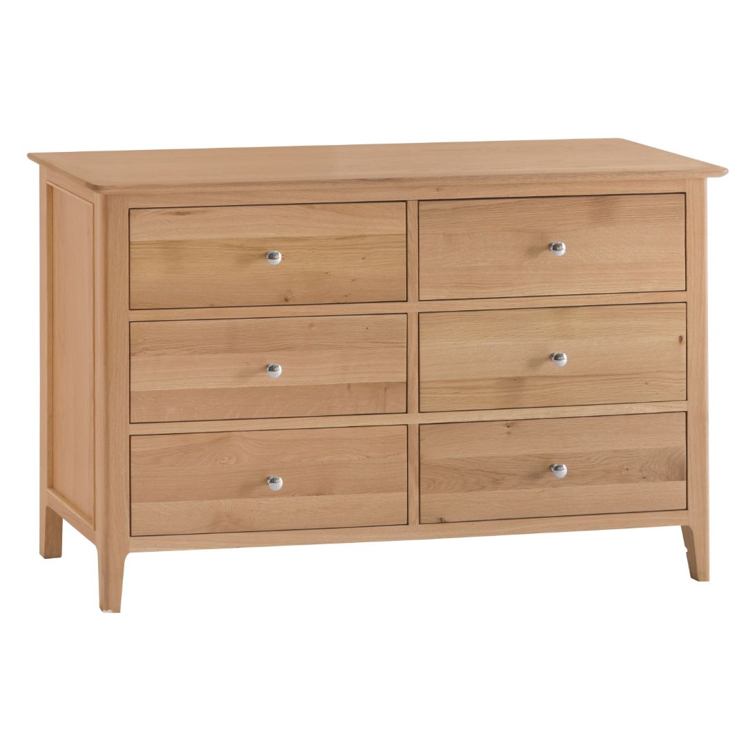 Natural Oak 6 Drawer Chest of Drawers My Living Furniture