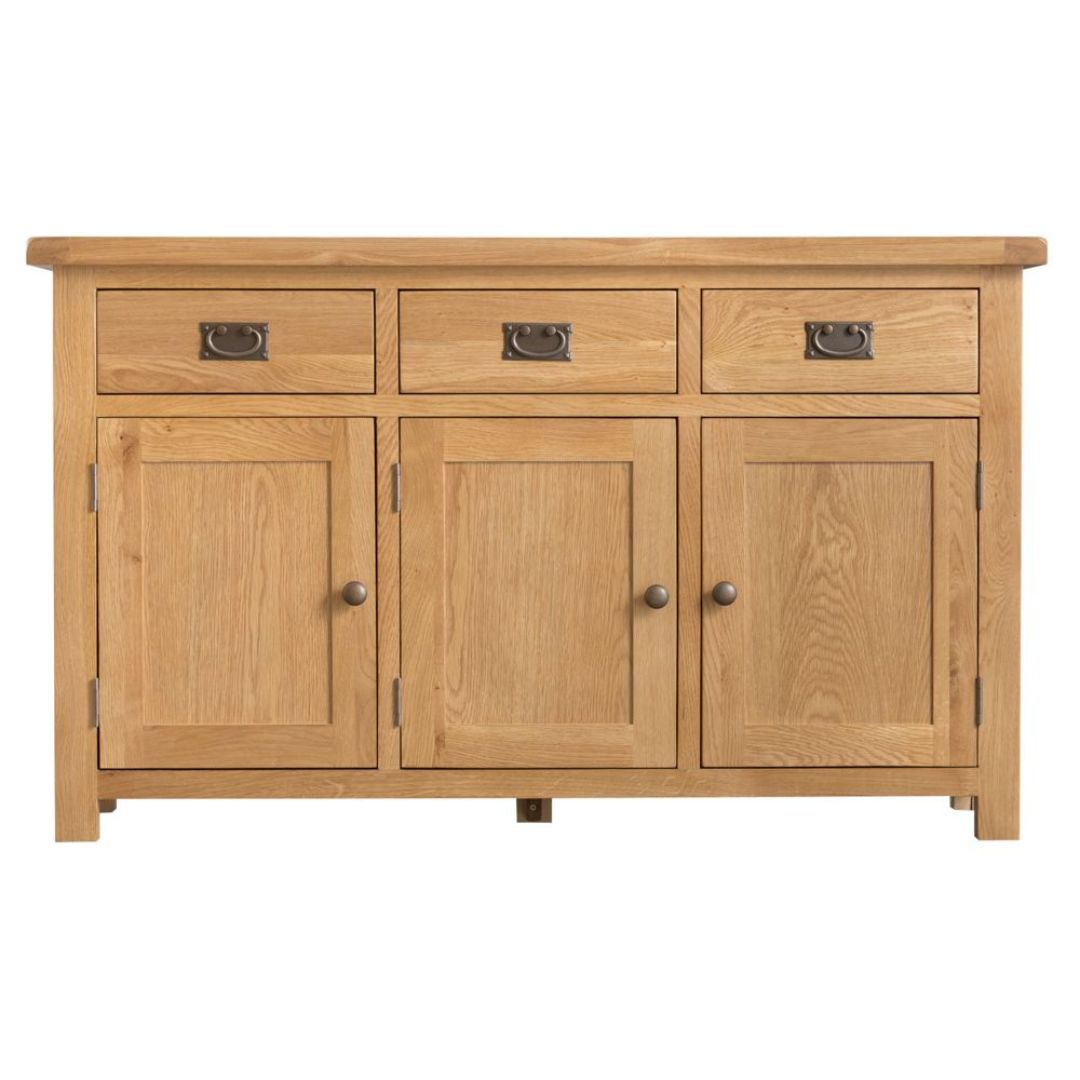 Medium Oak 3 Door Sideboard | My Living Furniture