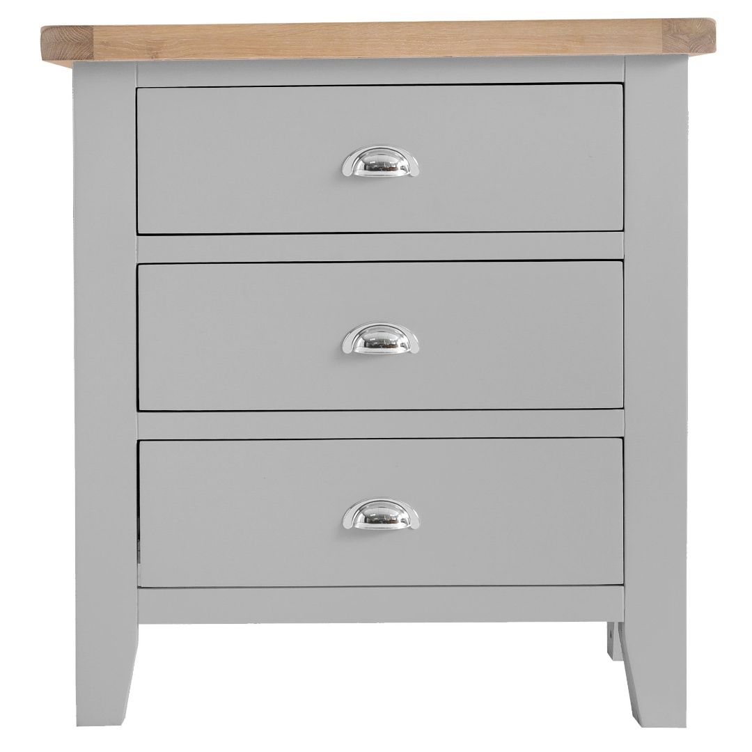 Simply Millstone Grey 3 Drawer Chest of Drawers My Living Furniture